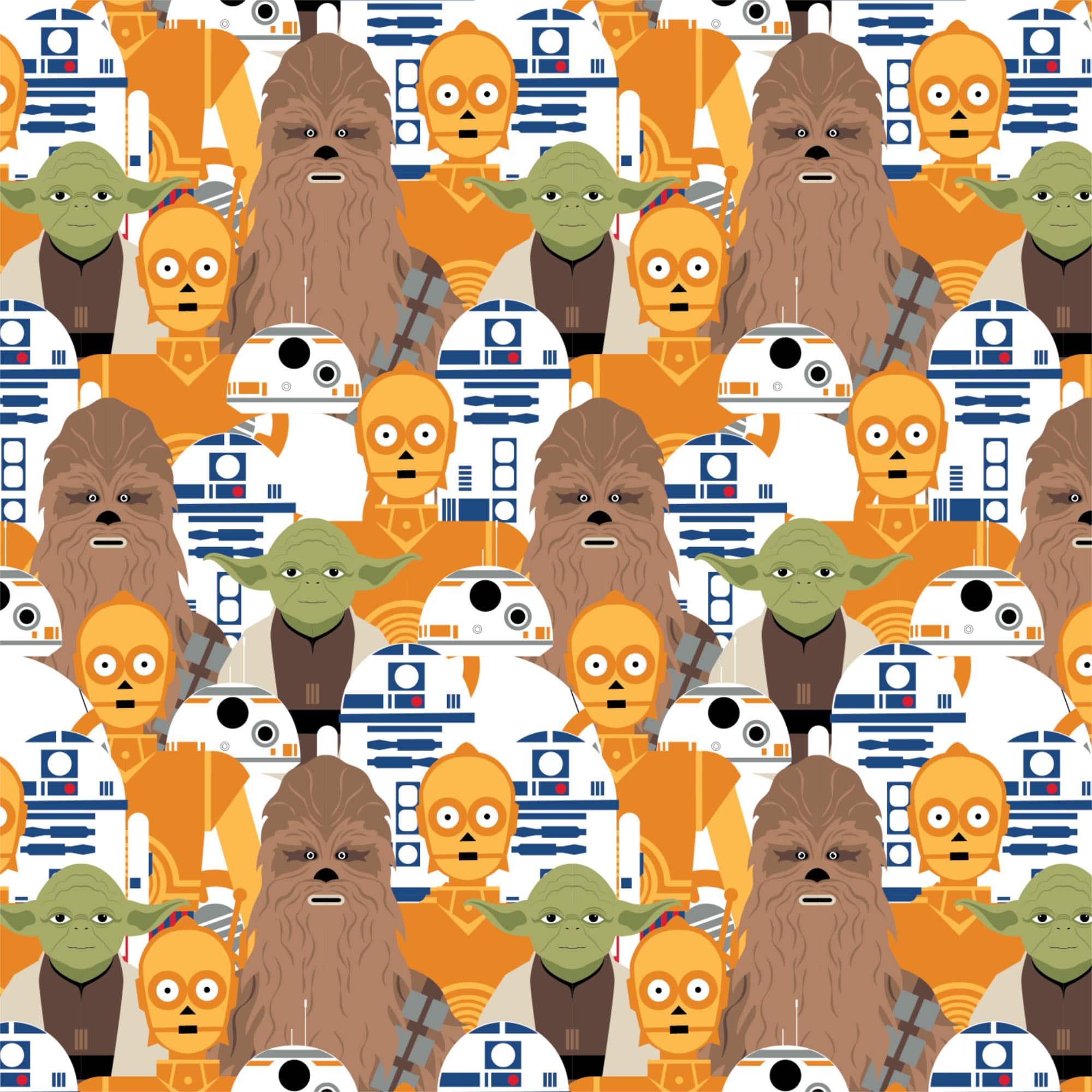 Star Wars™ Stacked Character Portraits Cotton Fabric